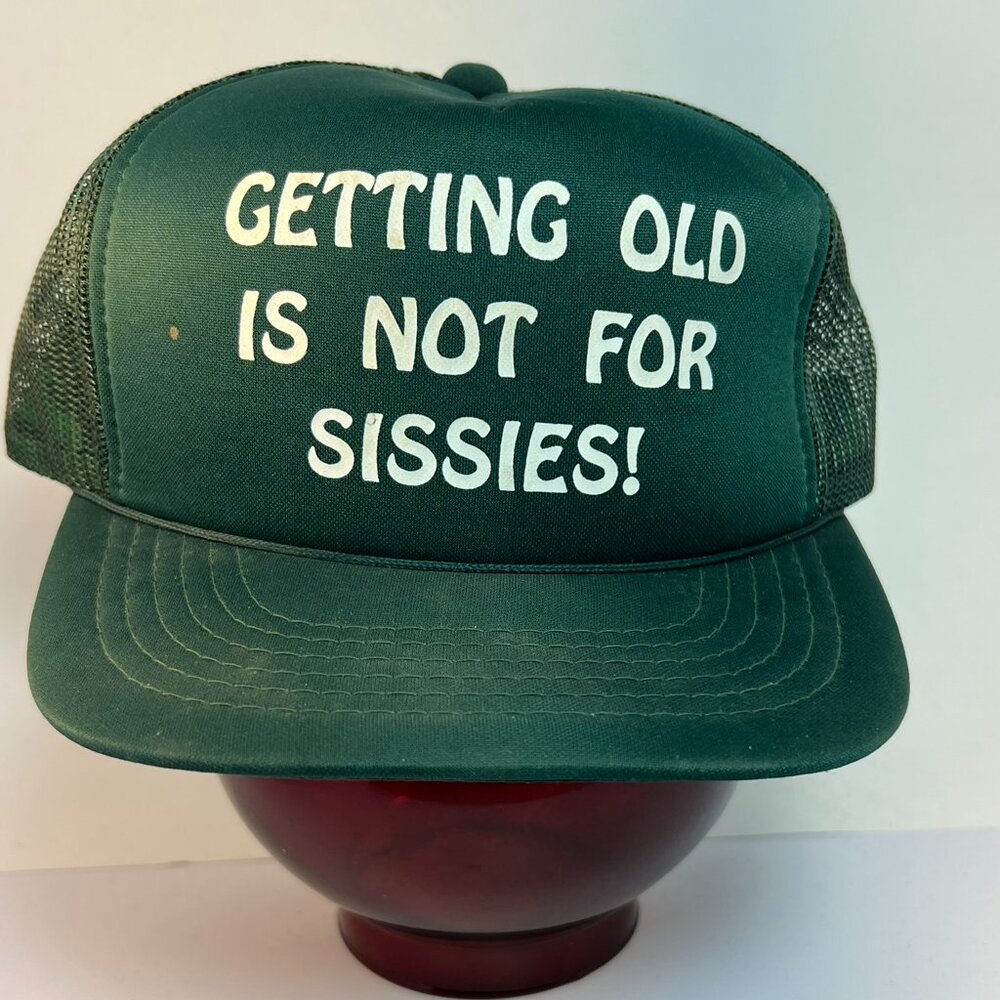 Vintage, puffer style, snap back hat